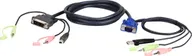 ATEN 2L-7DX2U, Кабель 1.8M USB DVI-I/VGA KVM/ATEN