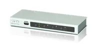Переключатель KVM Aten, портов: 4 х HDMI (Type A), 25х82,5х200 мм (ВхШхГ), RS232, цвет: металл