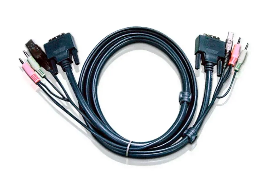 Шнур ввода/вывода Aten, USB (Type A), 1.8 м, одноканальный разъём, (2L-7D02U)-0