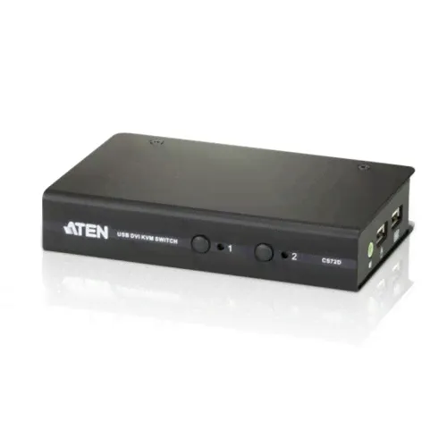 ATEN 2 PORT USB DVI KVM SWITCH. - [CS72D-AT]-0