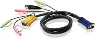 ATEN 2L-5305U, КВМ-кабель USB для соединения с ПК HDB USB и аудио